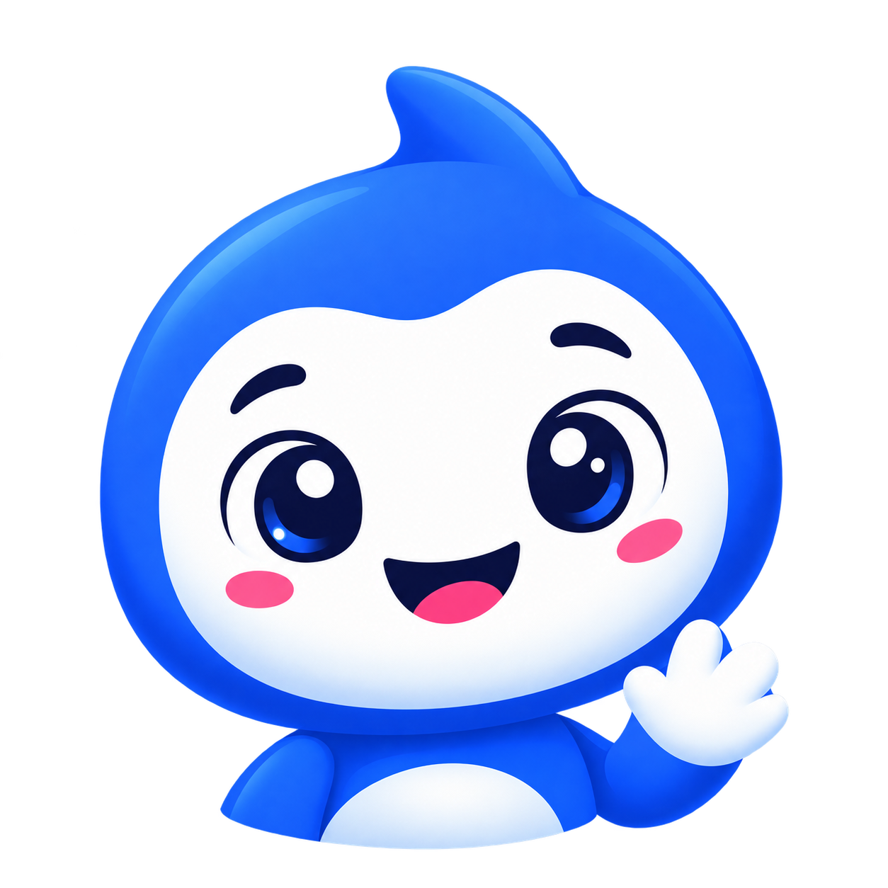 Mascota Sabentis sonriente saludando